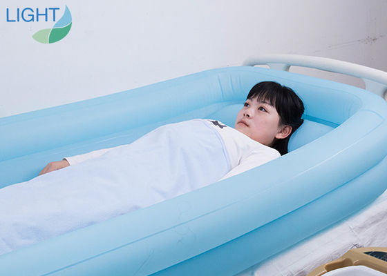 Free Standing 50L Folding Adult Inflatable Bathtub With Electric Air Pump