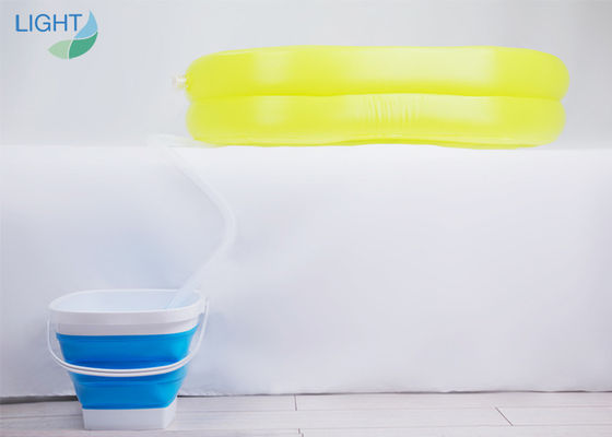 อ่างอาบน้ำเด็กเป่าลมสีเหลือง 5 ลิตรพร้อมระบบฝักบัวเพลงอัจฉริยะ